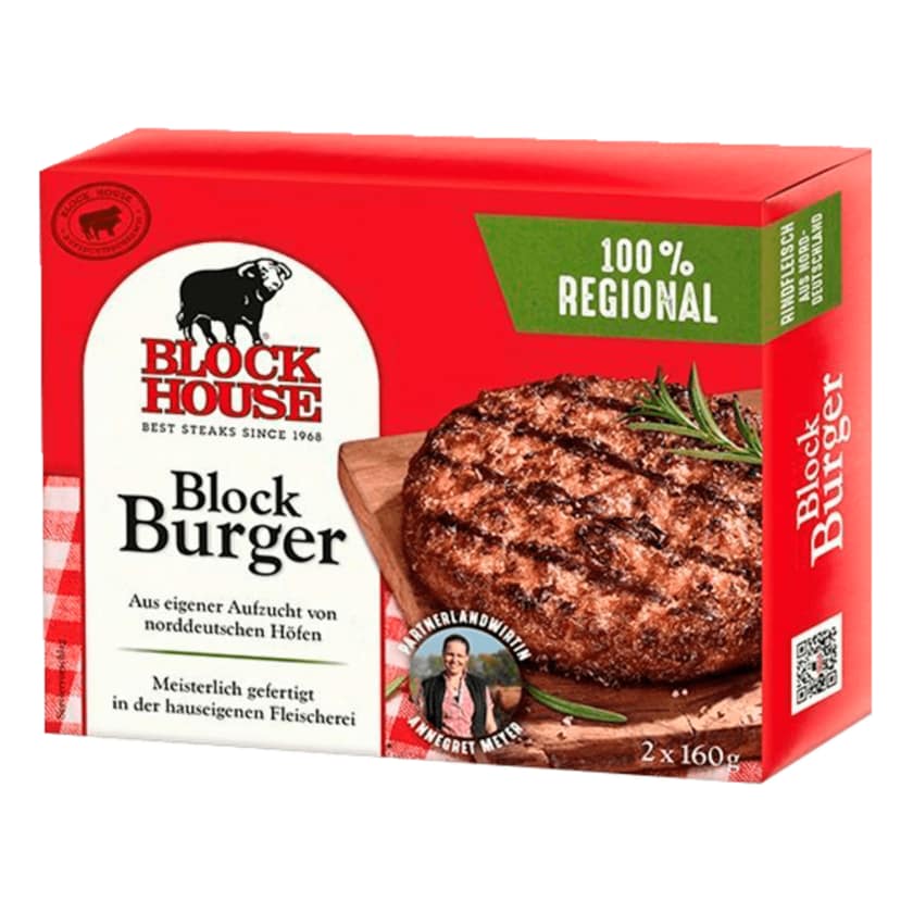 Block Burger Regional 2x160g, aus 100 % regionalem Rindfleisch